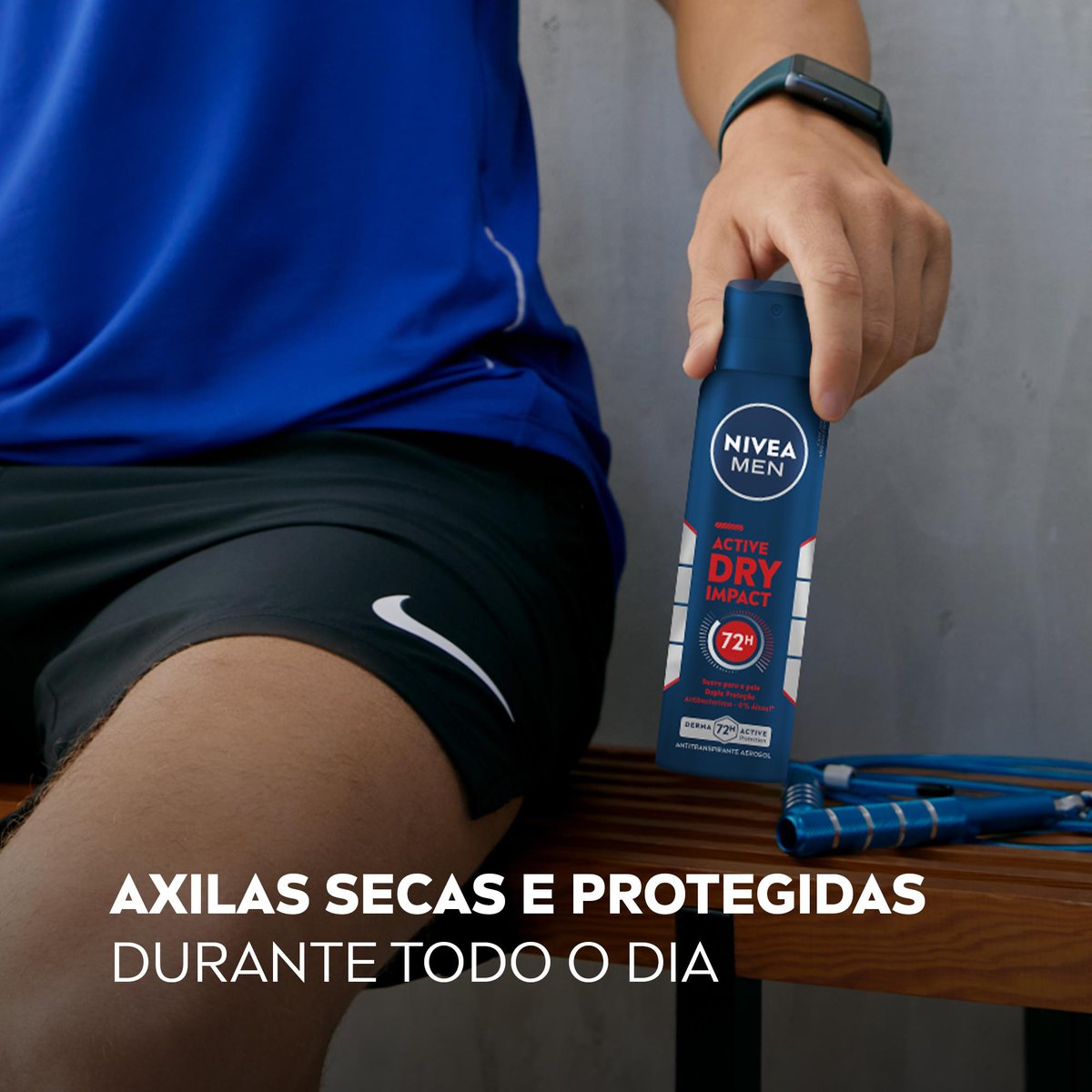 Desodorante Antitranspirante Aerossol NIVEA MEN Active Dry Impact 150ml