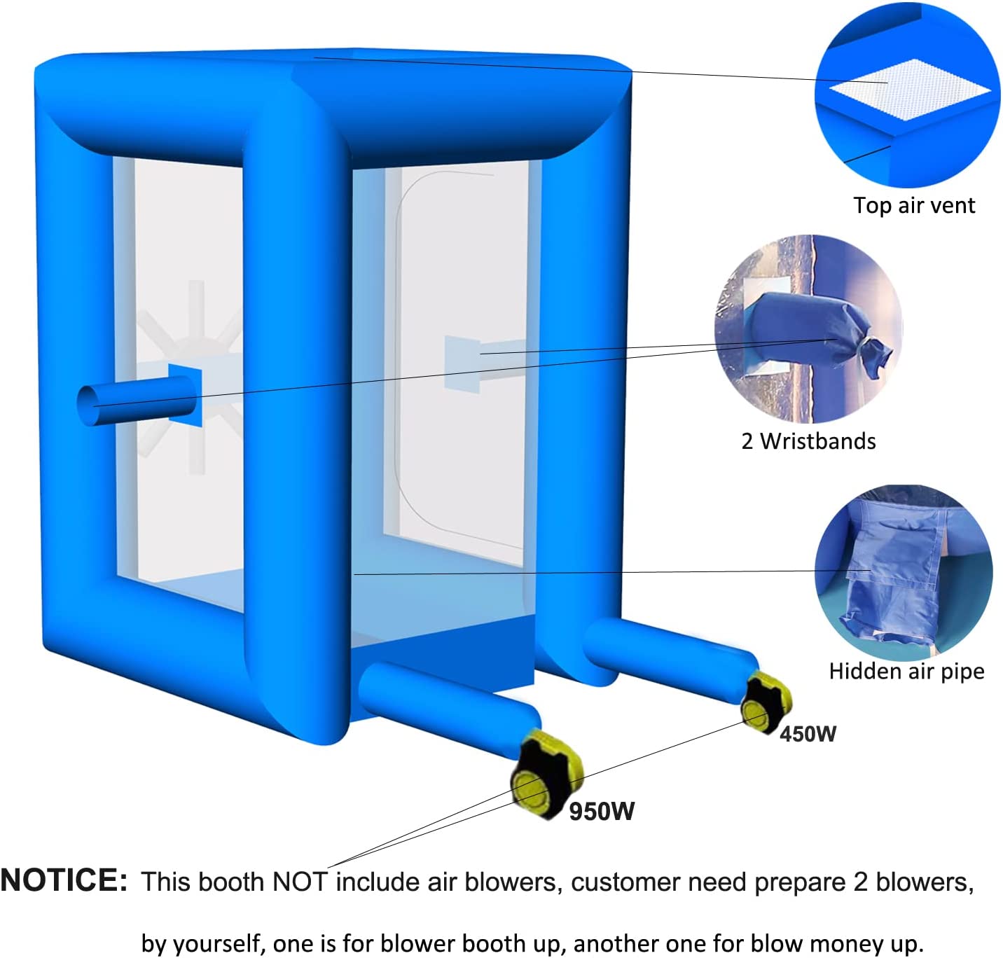 SAYOK Inflatable Cash Cube Booth Inflatable Money Grab Machine for Business Advertising Event Promotion(NO BLOWERS Include)