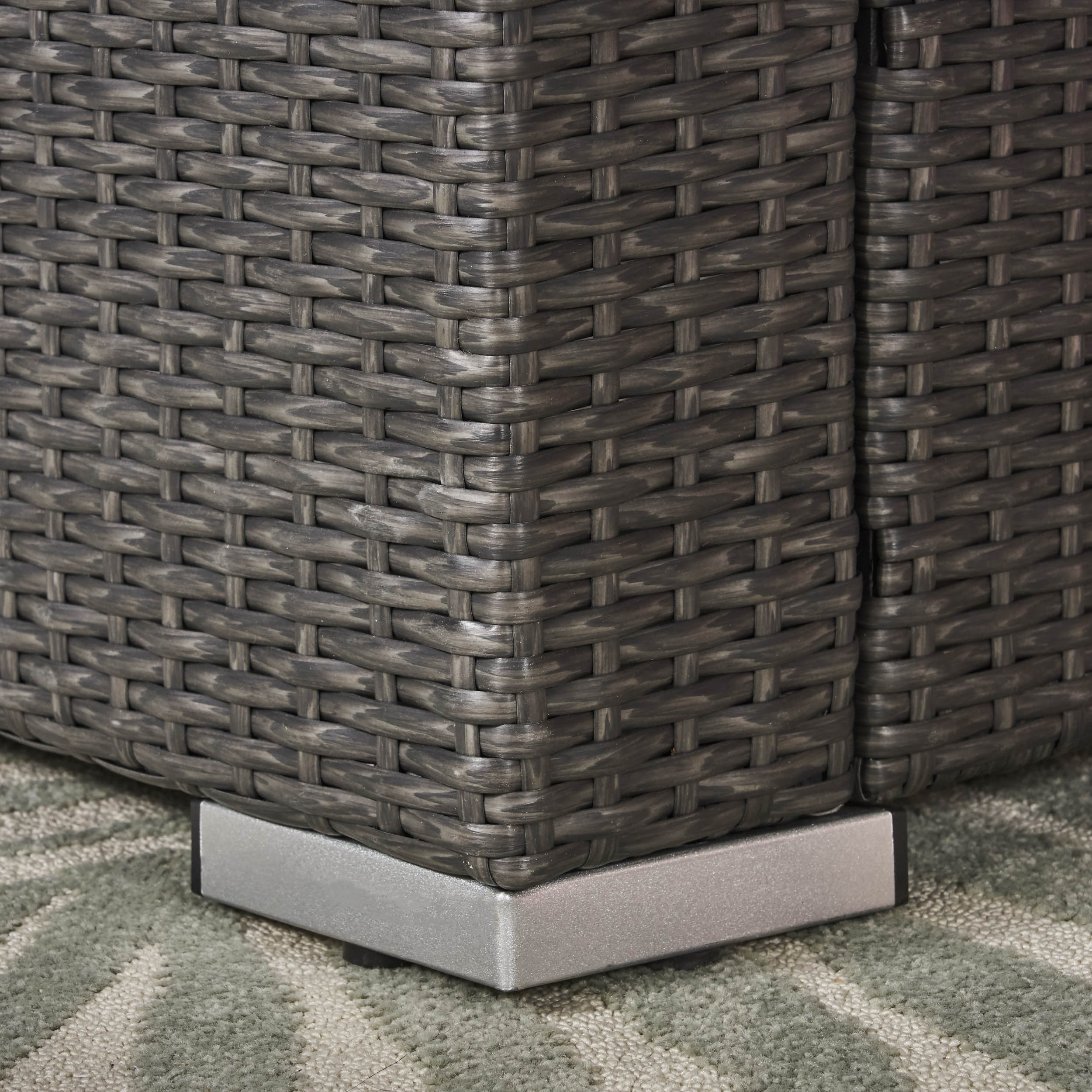 Valentina Outdoor 5-Seater Sectional Sofa Set with Club Chair and Storage Ottoman