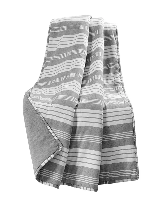 Lush Dandeacutecor Farmhouse Yarn Dyed Stripe Throw Blanket