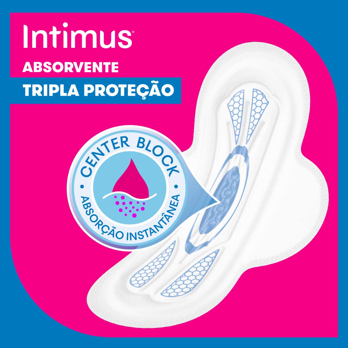 Absorvente Tripla Protecao Suave com Abas Intimus 32 Unidades