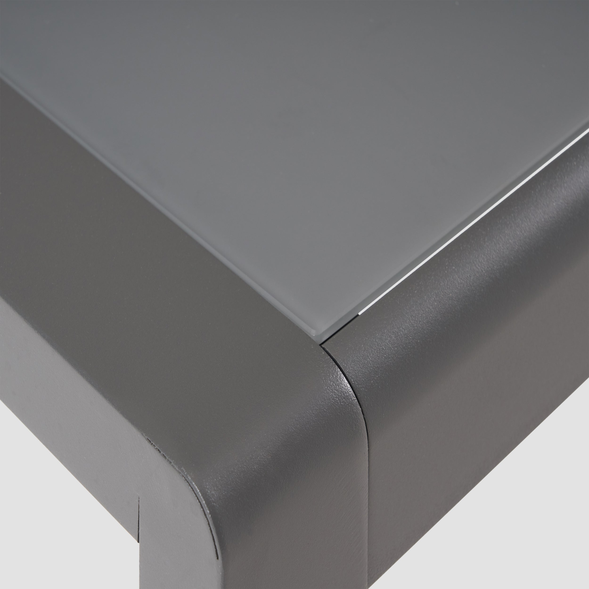 Yolanda Coral Outdoor 4 Seater Aluminum Chat Set with Side Table