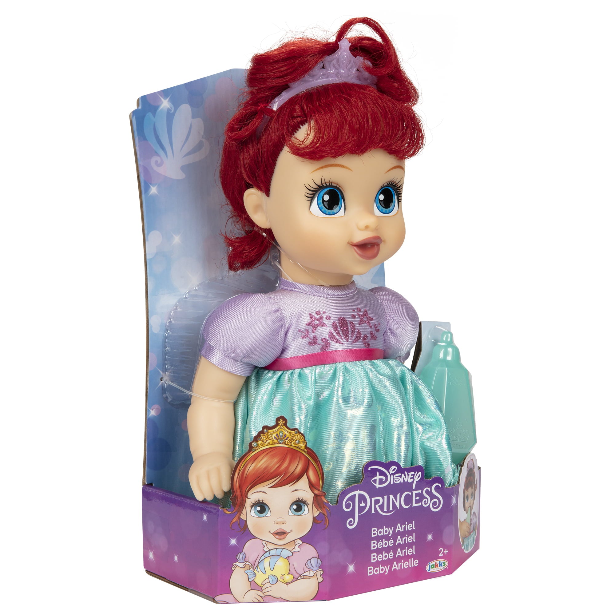 Disney Princess Deluxe Ariel Baby Doll Includes Tiara and Bottle, for Children Ages 2+