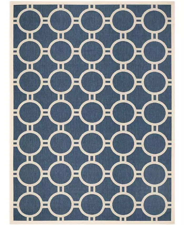Safavieh Courtyard Navy and Beige 8' x 11' Sisal Weave Outdoor Area Rug