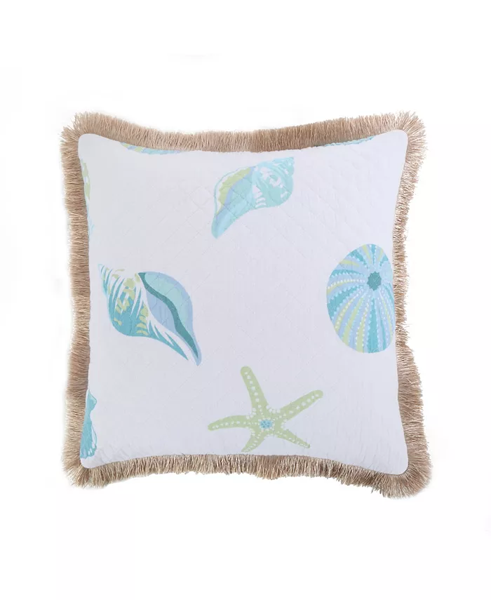 Levtex Del Ray Quilted Shell Burlap Decorative Pillow， 20