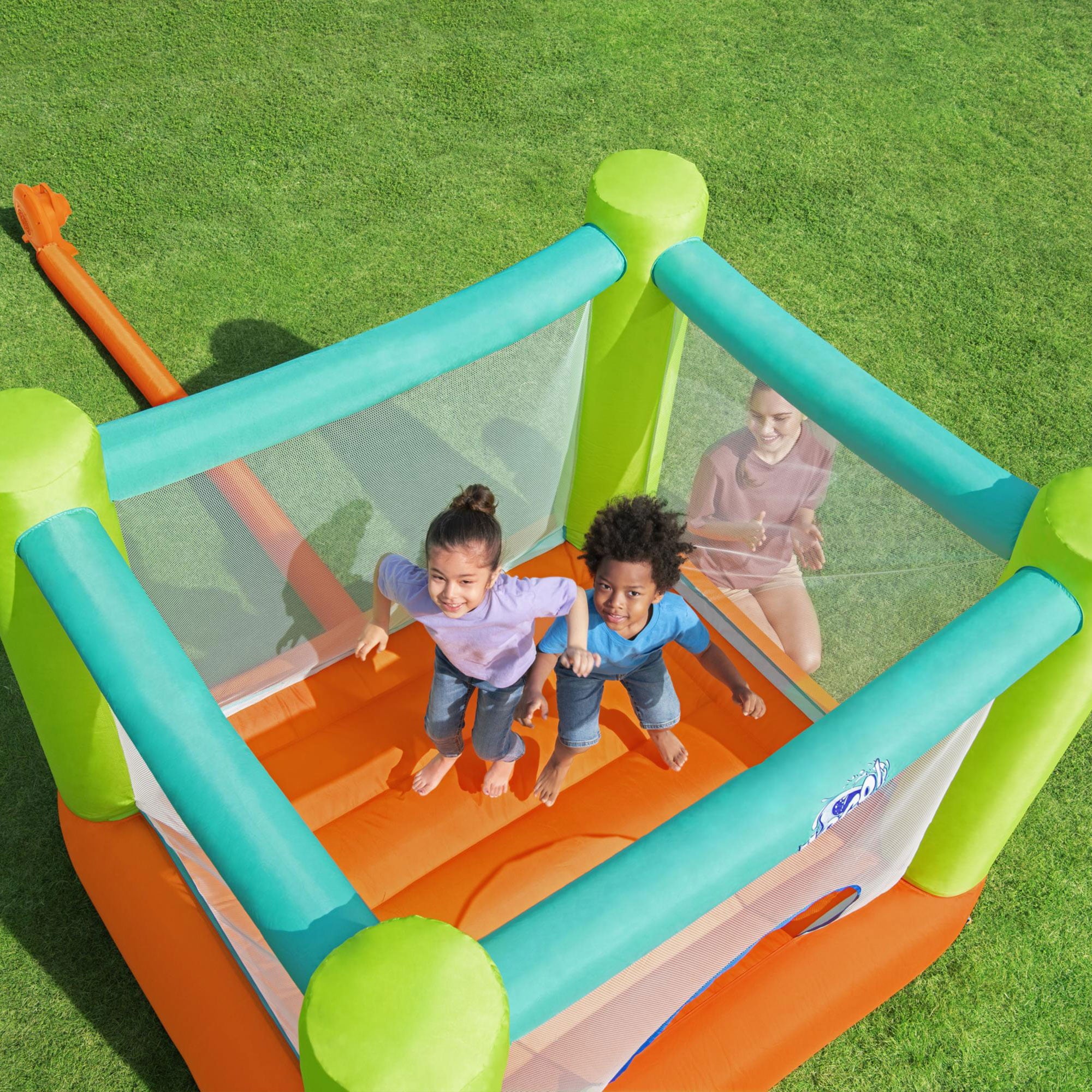 Bestway Jump And Soar Outdoor Indoor Inflatable Bounce House with Air Pump