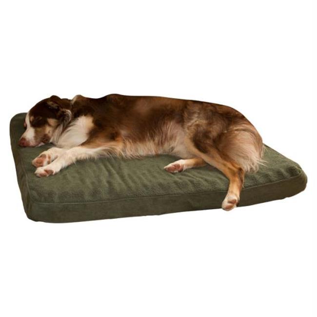 Dog Bed with Removable Cover - 44x35 Orthopedic Pet Bed with 3-Inch Egg Crate Style Padding and Microsuede - Large Crate Bed by PETMAKER (Green)