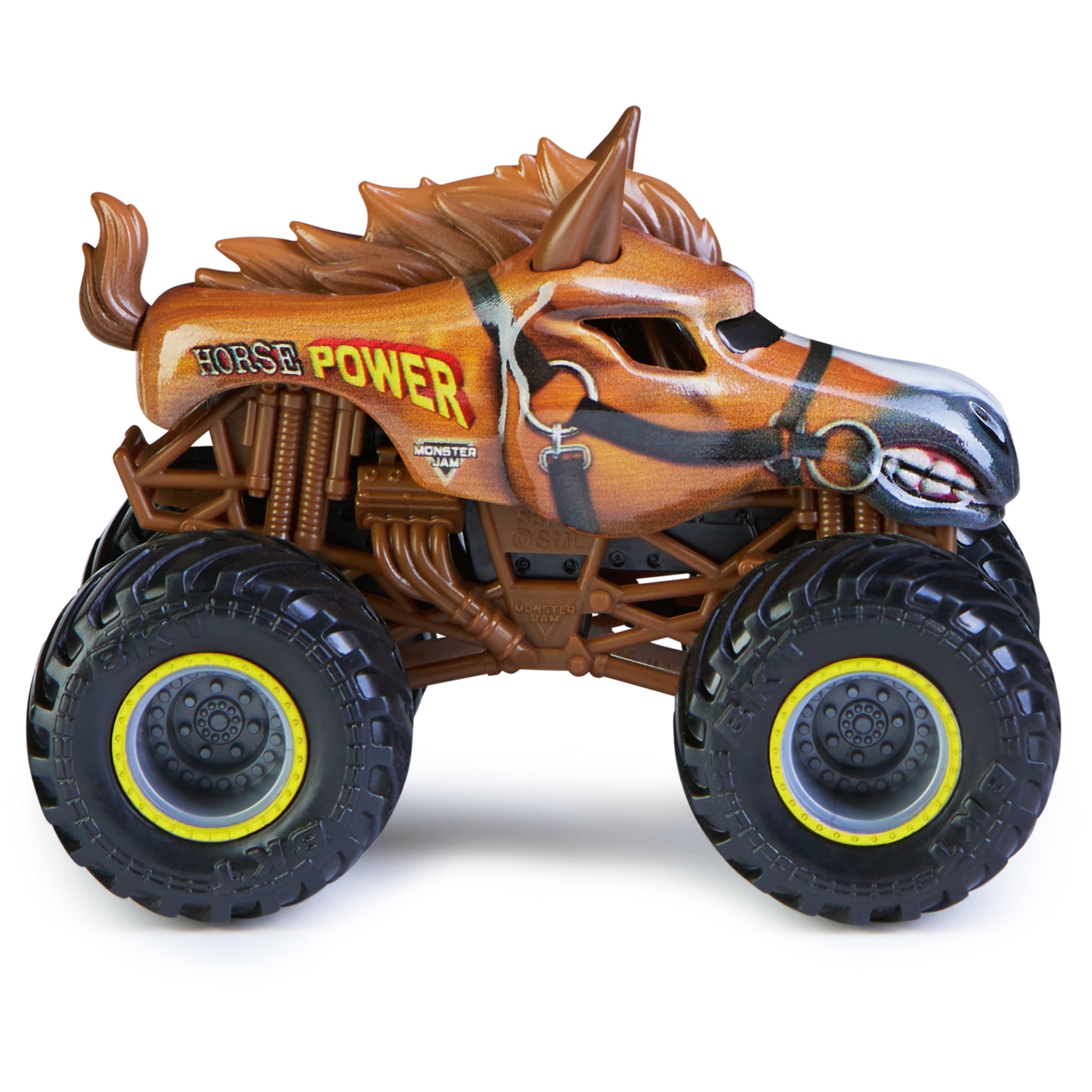 Monster Jam 1:64 Horse Power Monster Truck， Crazy Creatures Series