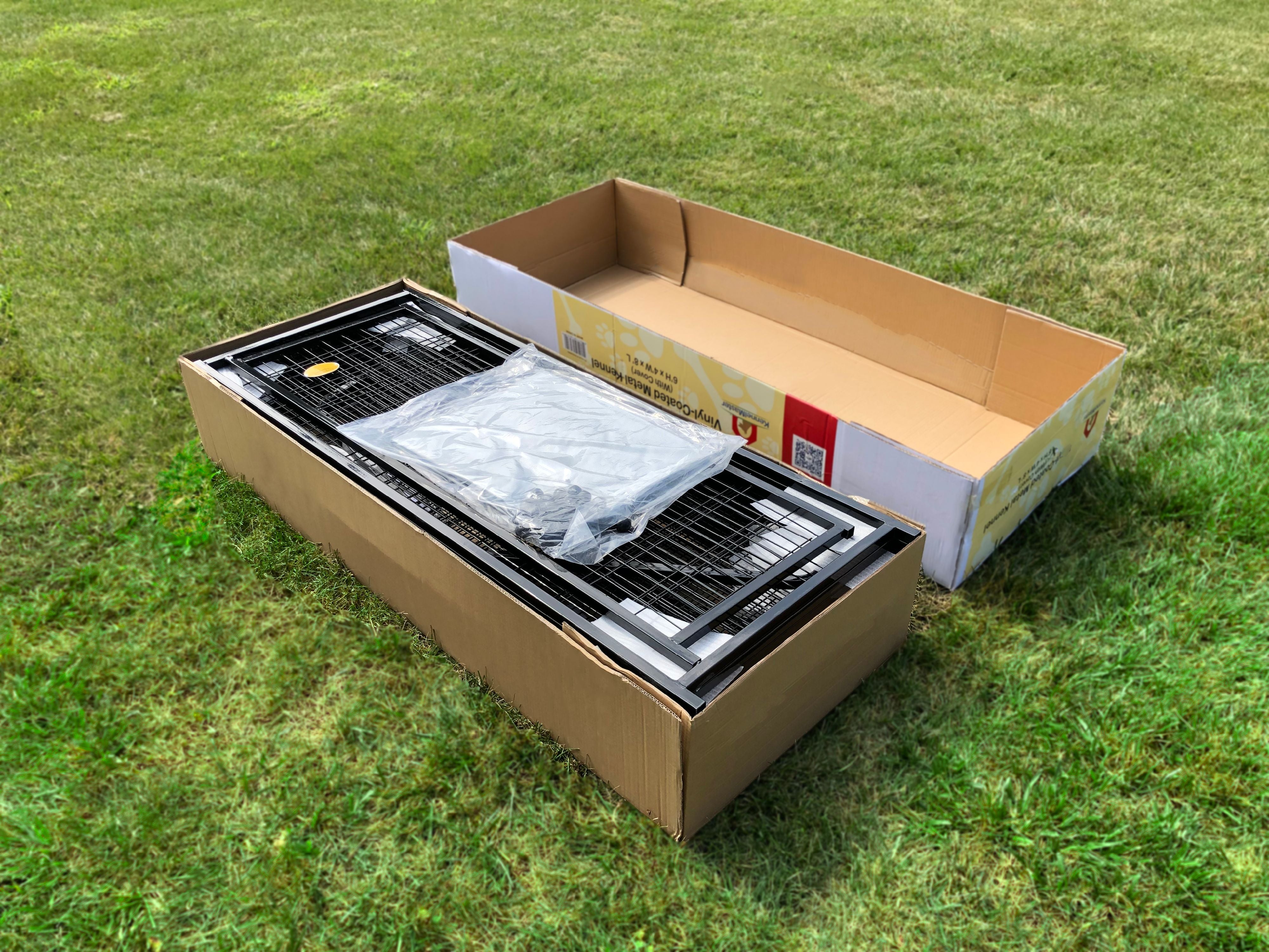 KennelMaster Black Welded Wire Dog Kennel， 72