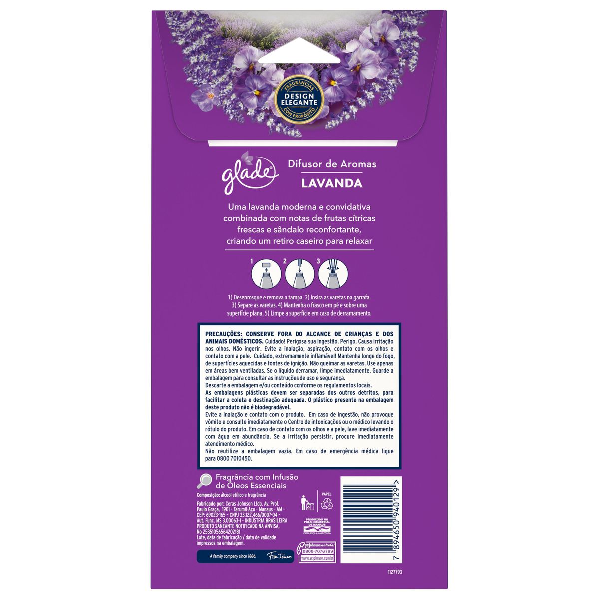 Desodorizador Glade Difusor Lavanda 100ml