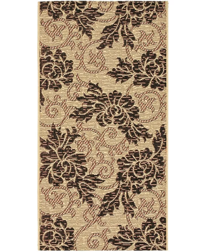 Safavieh Courtyard Creme and Black 2'7
