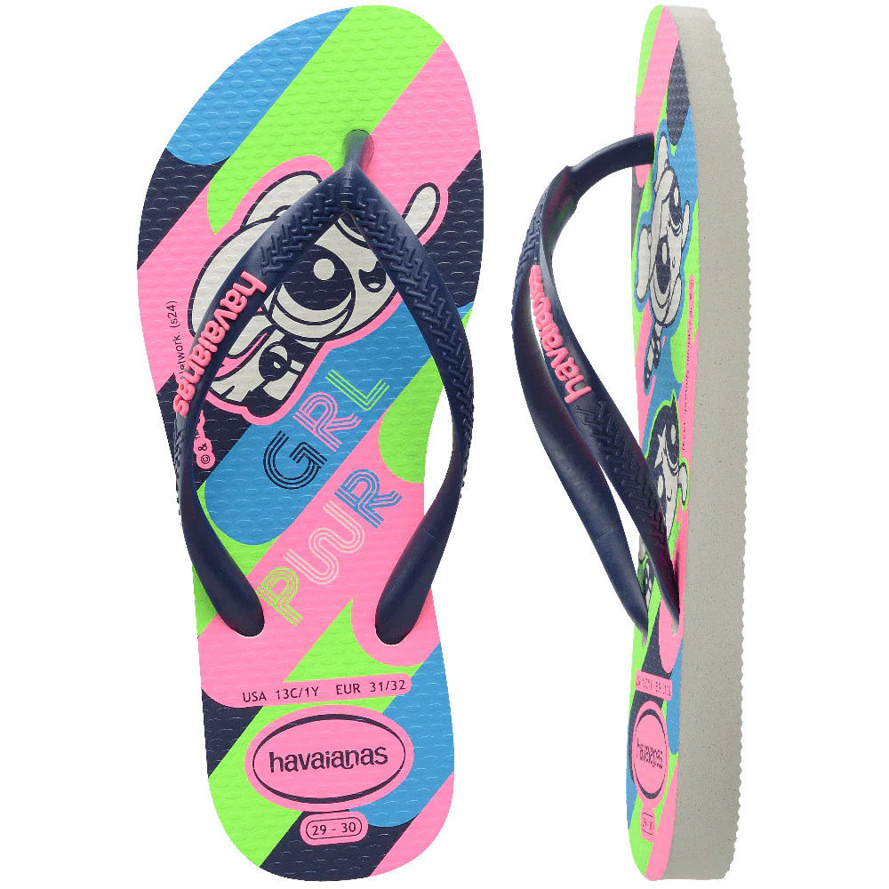 Chinelo Havaianas Infantil Slim Meninas Super Poderosas
