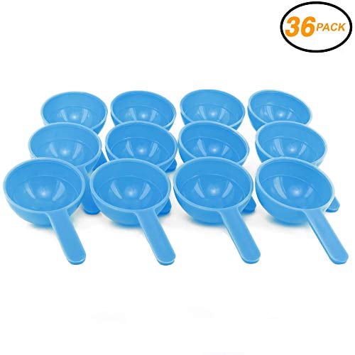 Srenta Small Sand Scoop Plastic Shovels Toy, Plastic Rounded Scoop Sand Shovels for Kids, Pack of 36