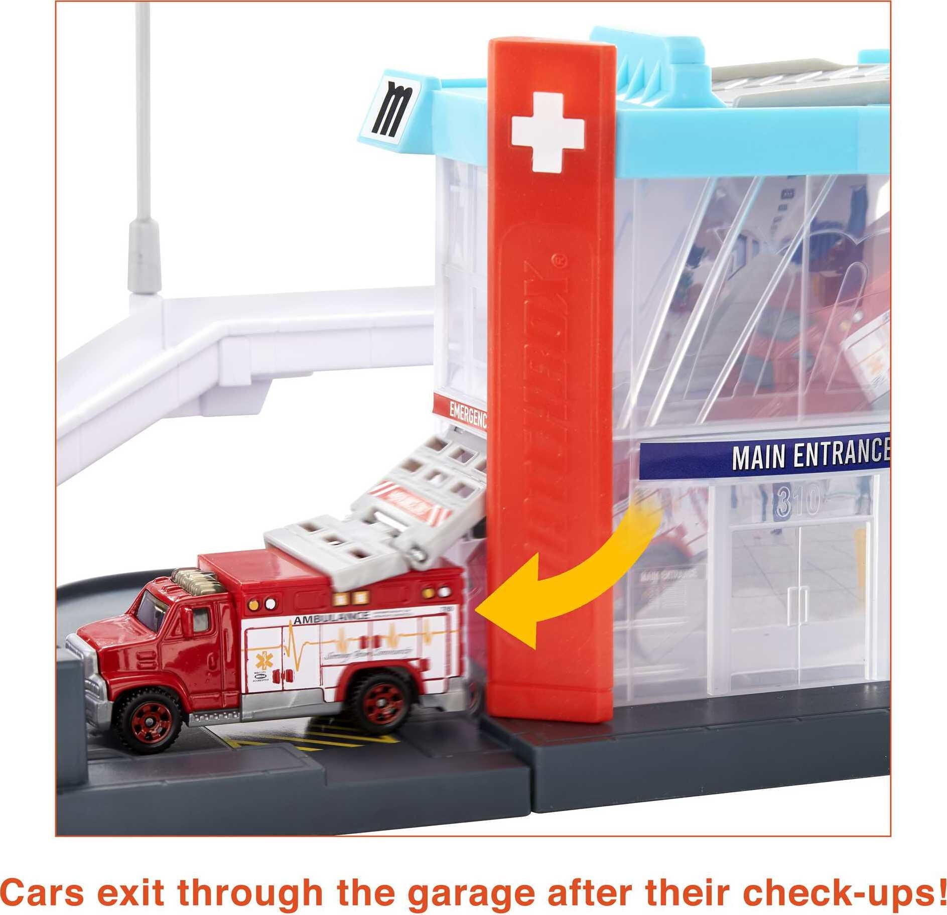 Matchbox Action Drivers Rescue Truck Vehicle Playset (14 Pieces)