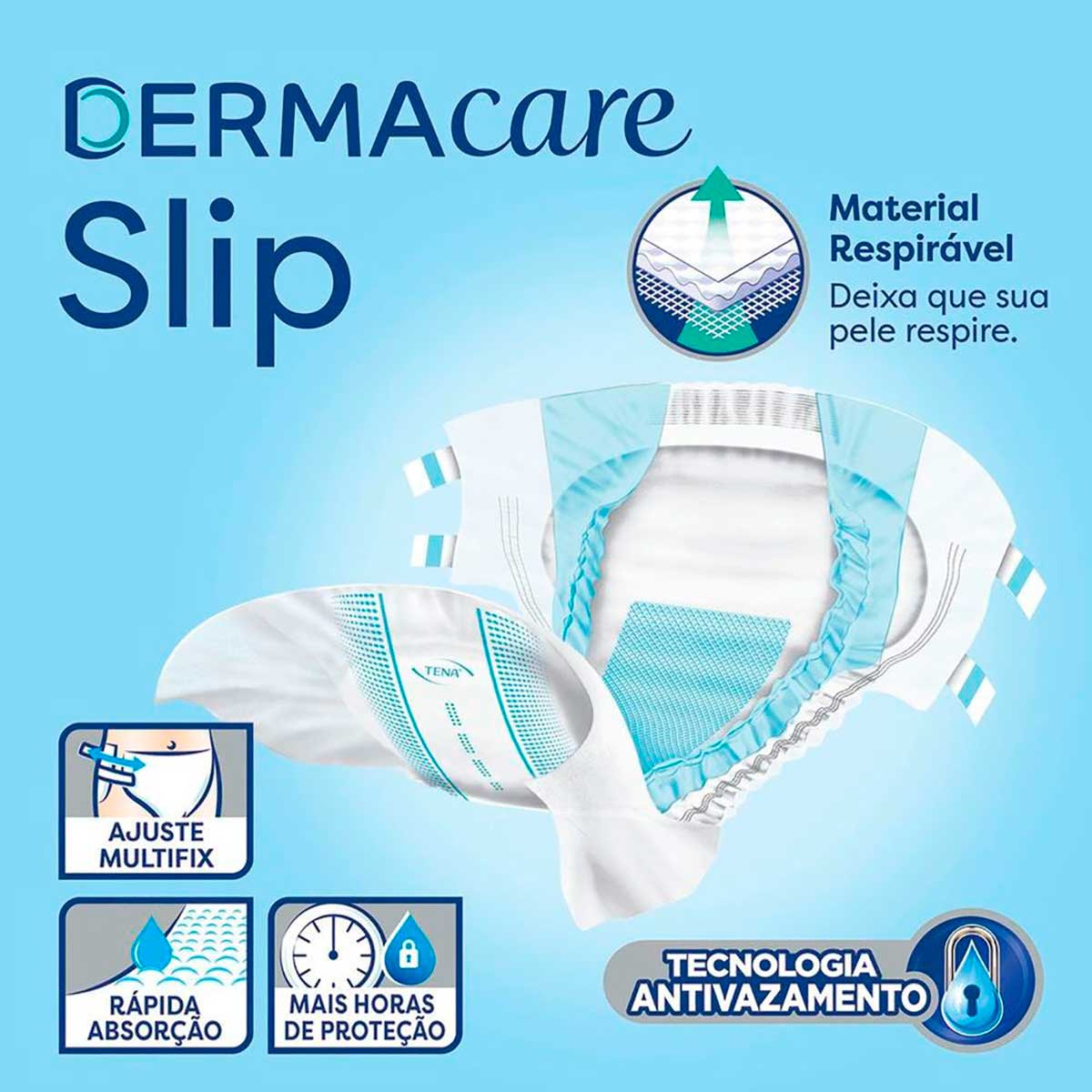 Fralda Geriatrica M Tena Slip Dermacare 8 Unidades