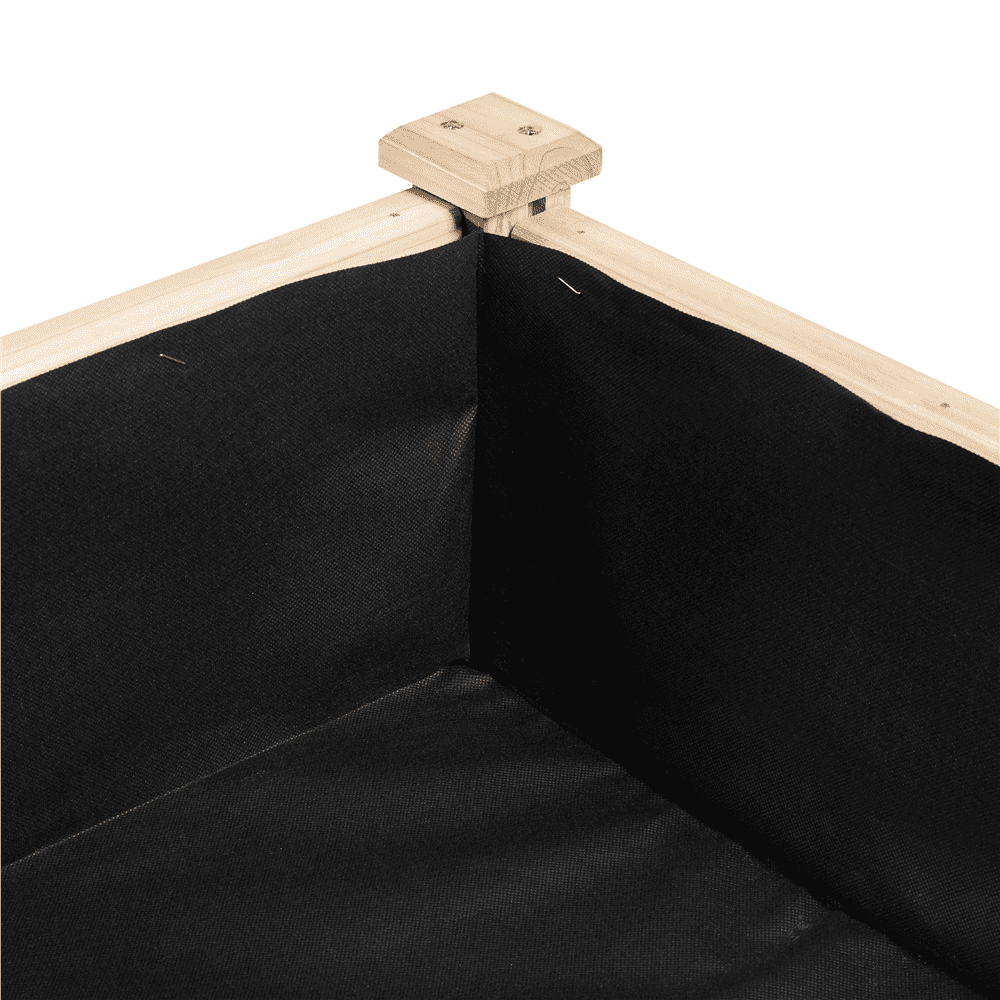 Easyfashion Raised Elevated Garden Bed with Wheels, Wood