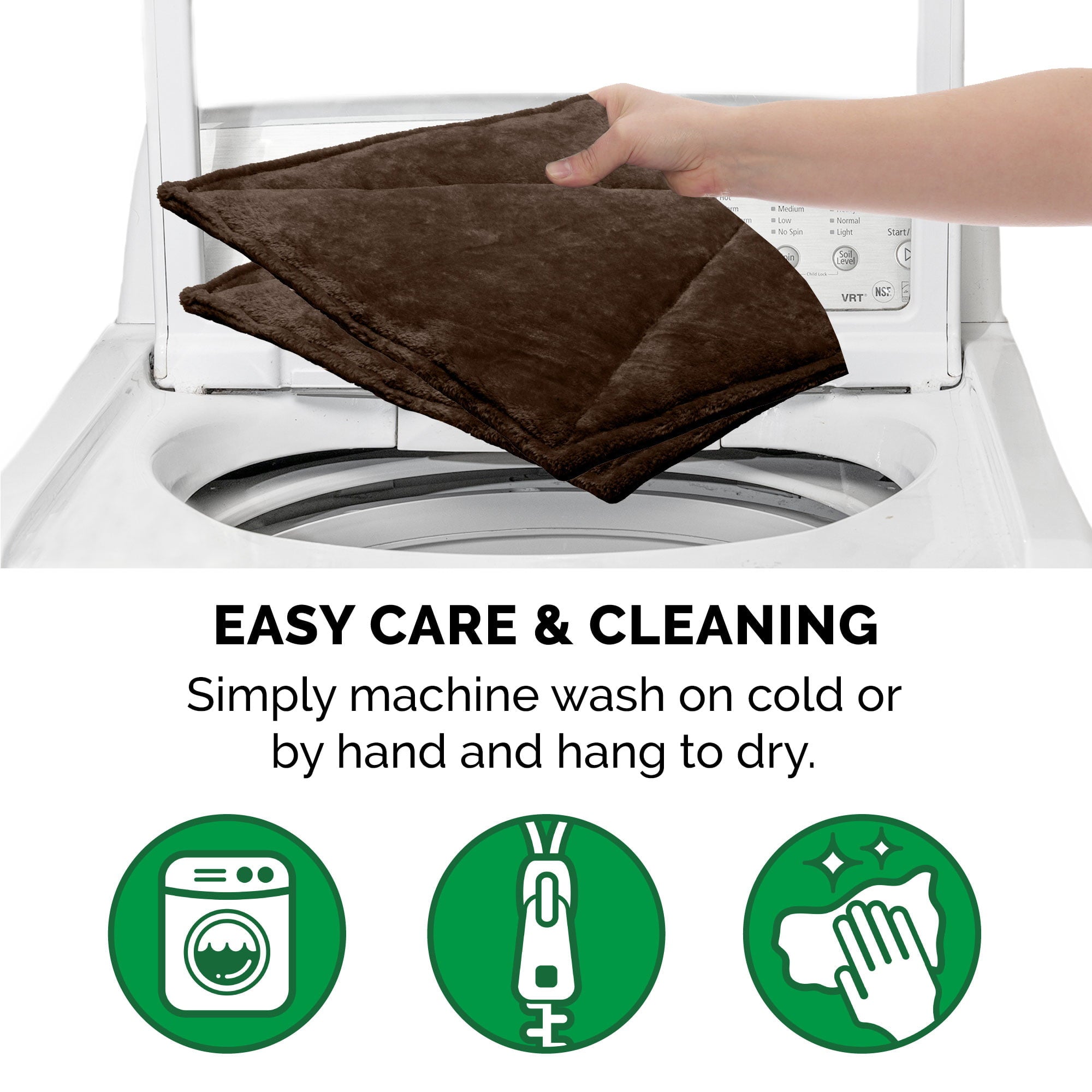 FurHaven Pet Heating Pad | ThermaNAP Faux Fur Self-Warming Pet Bed Mat， Espresso， Large