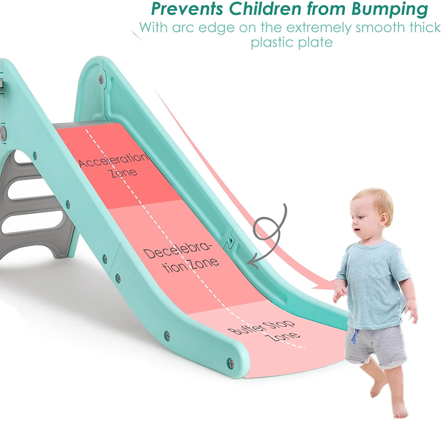 Increkid Kids Slide Indoor Freestanding Slide Climber Toy Playset