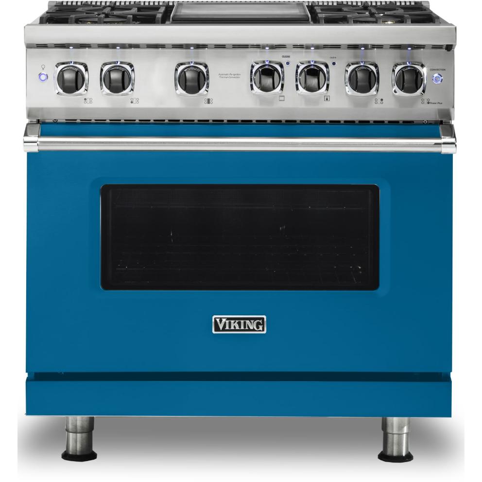 Viking 36-inch Freestanding Dual-Fuel Range with Vari-Speed Dual Flow Convection CVDR536-4GAB