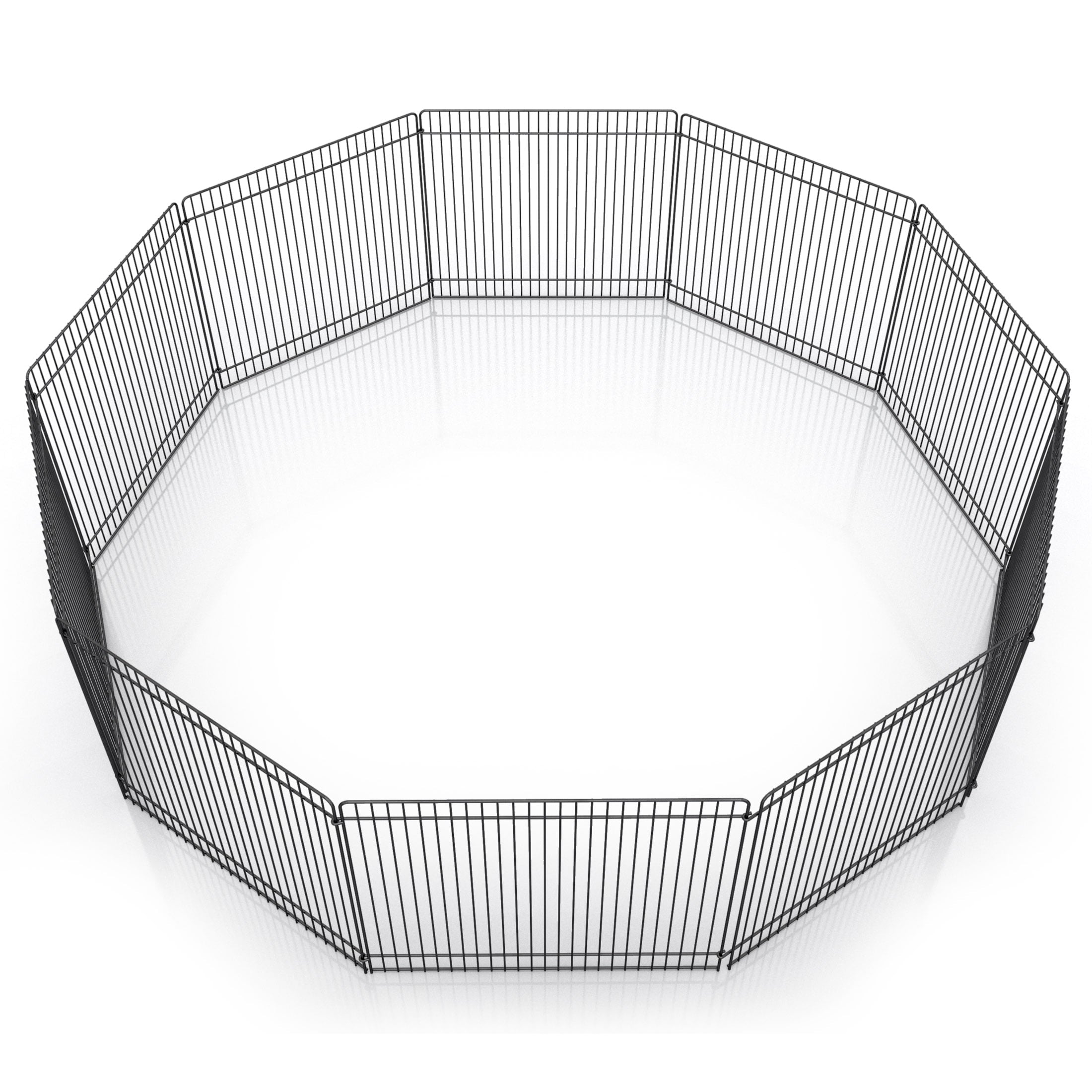 Pet Champion Small Animal Wire Playpen， Black， 9in Tall， 32in Diameter