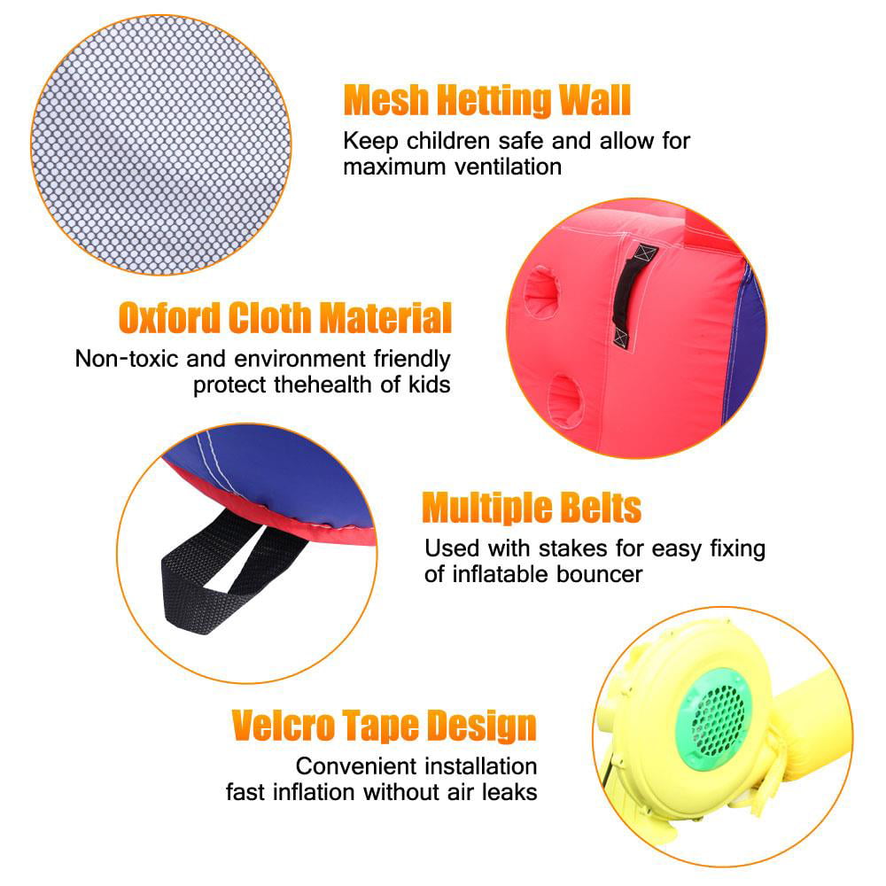 Ktaxon Inflatable Bouncer House Oxford Cloth Jumper Castle with Blower for Kids