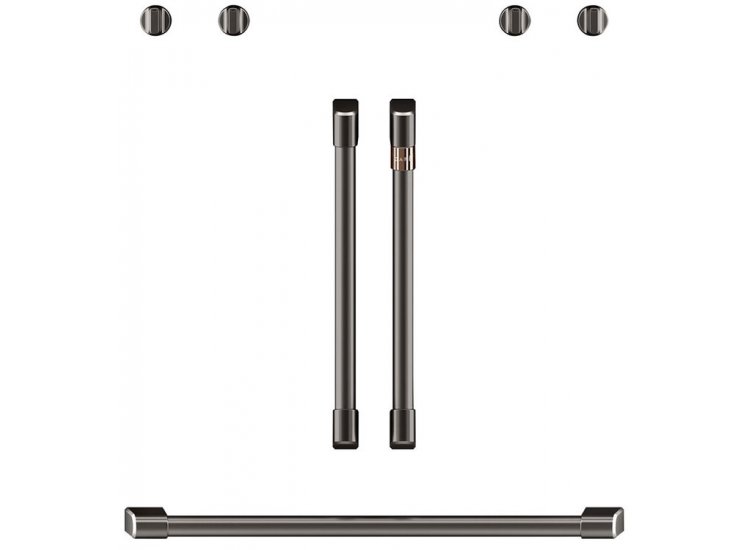 Cafe Brushed Black French Door Handles， 30