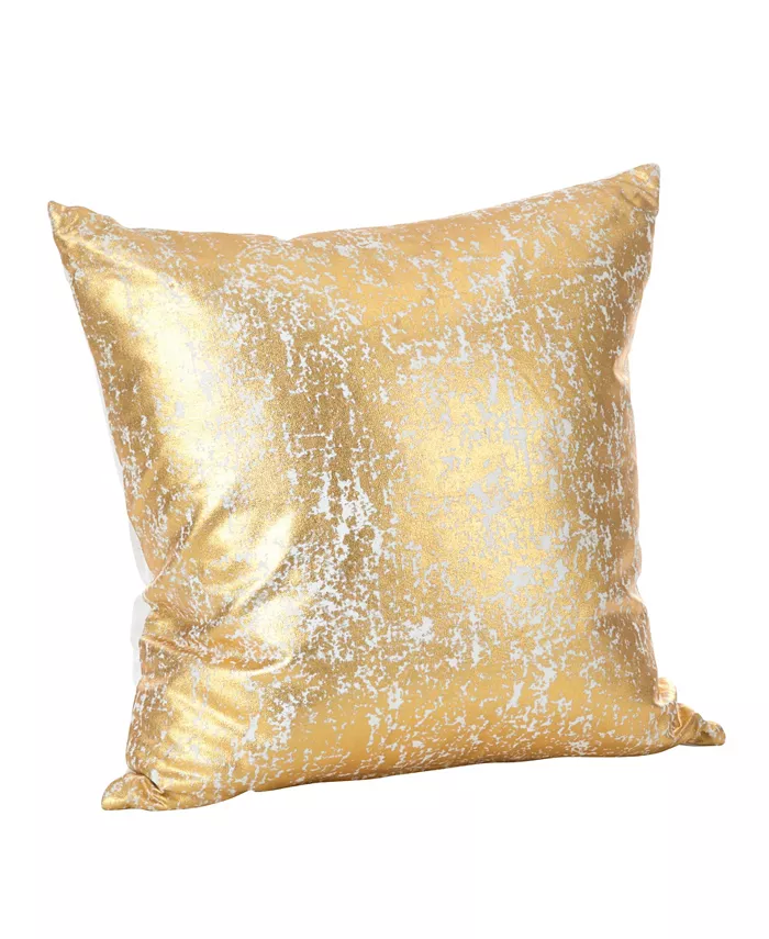 Saro Lifestyle Donnelou Metallic Foil Printed Decorative Pillow， 18