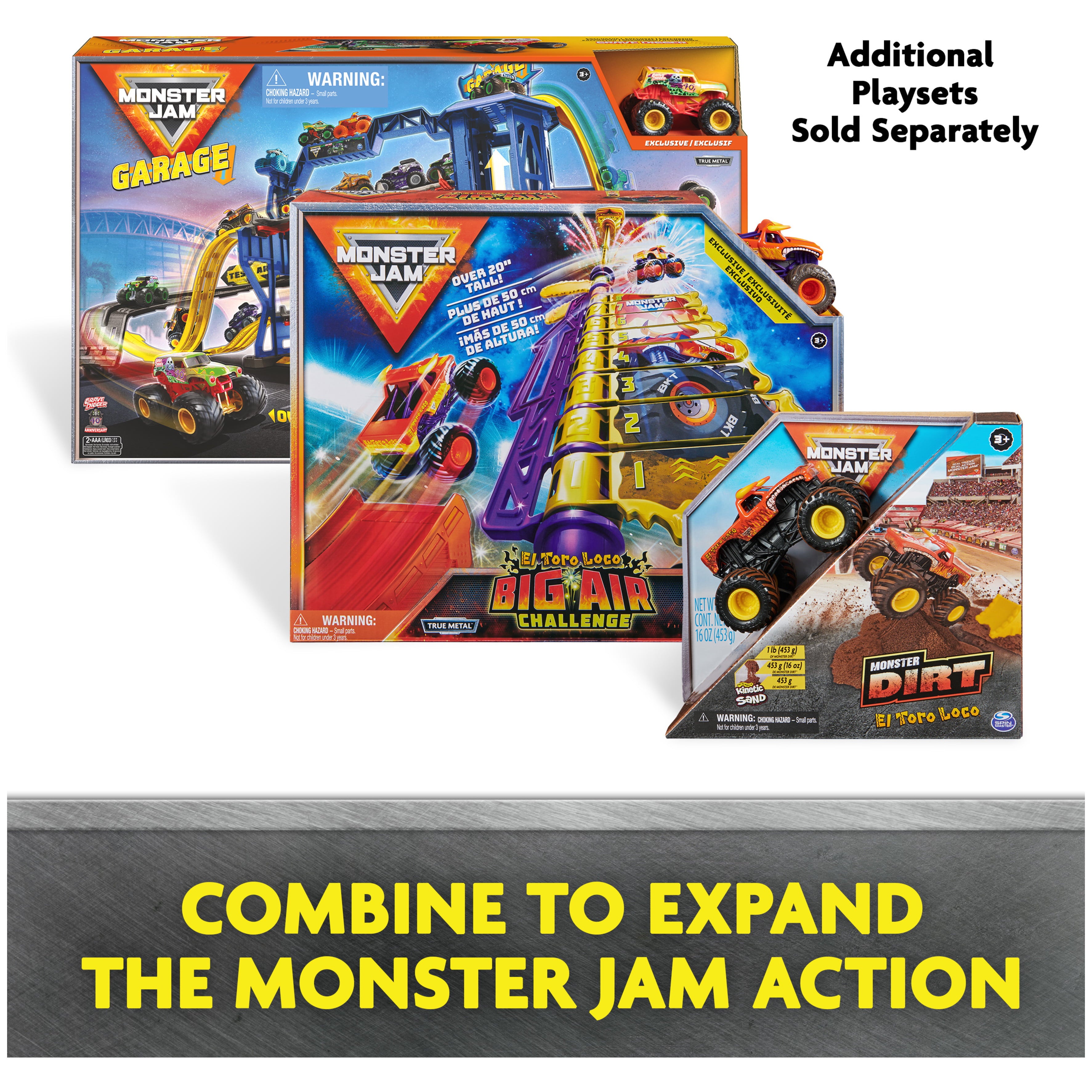 Monster Jam， 12-Pack 1:64 Scale Monster Truck Vehicles (Walmart Exclusive)