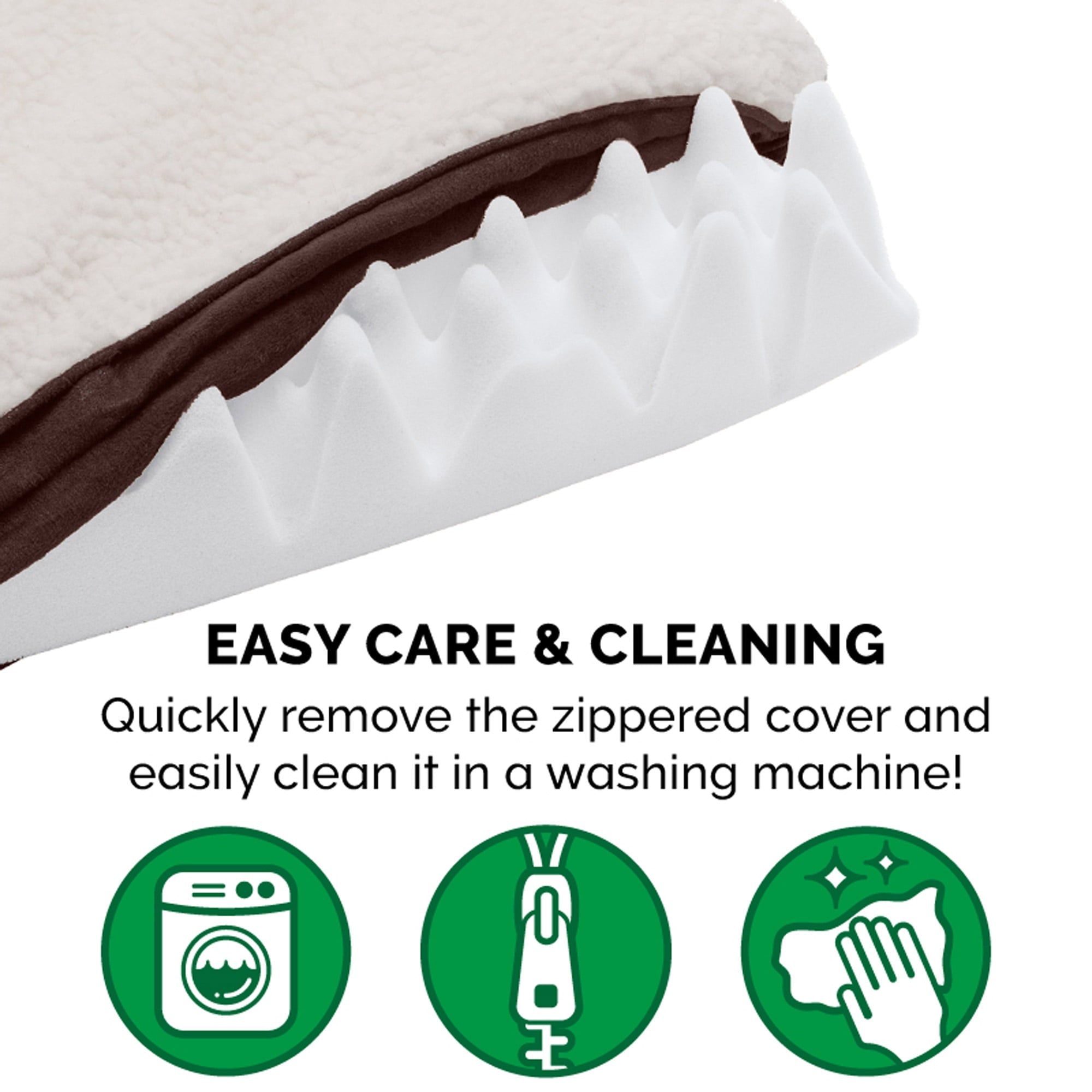 FurHaven Pet Products Faux Sheepskin and Suede Deluxe Orthopedic Dog Bed - Espresso， Jumbo