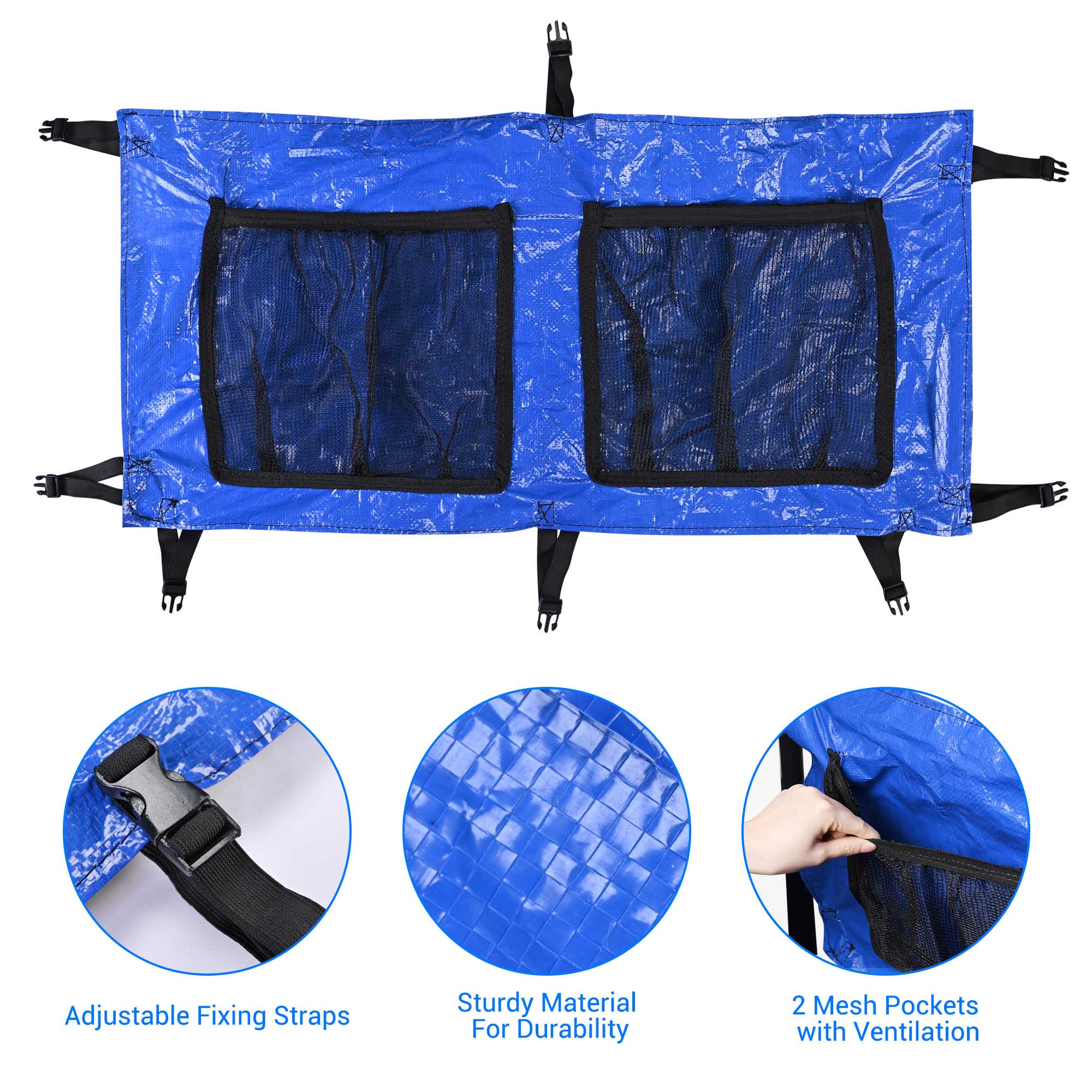 Yescom Universal 3 Step Trampoline Ladder with Shoe Bag，Wide Skid-Proof Steps Fit 15 FT or Larger Trampolines Kid Outdoor