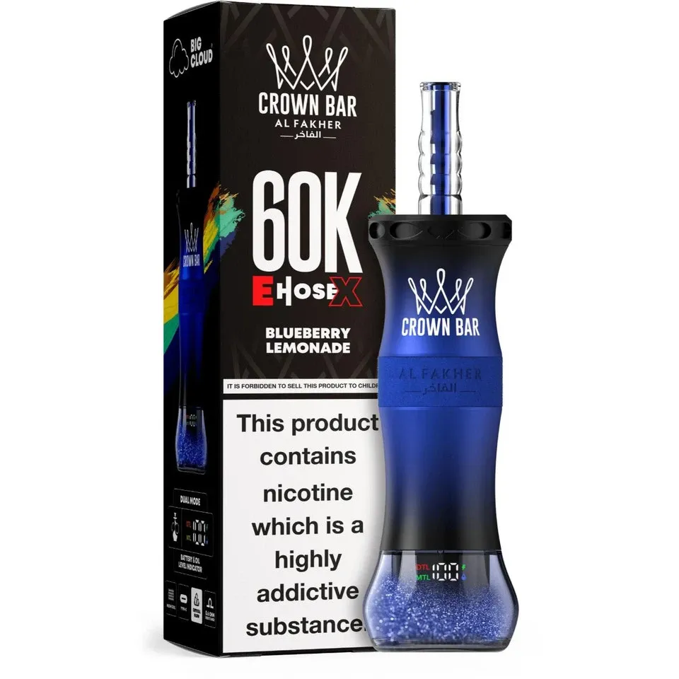 Al Fakher Crown Bar E-Hose X Disposable – 60000 Puffs 🔥