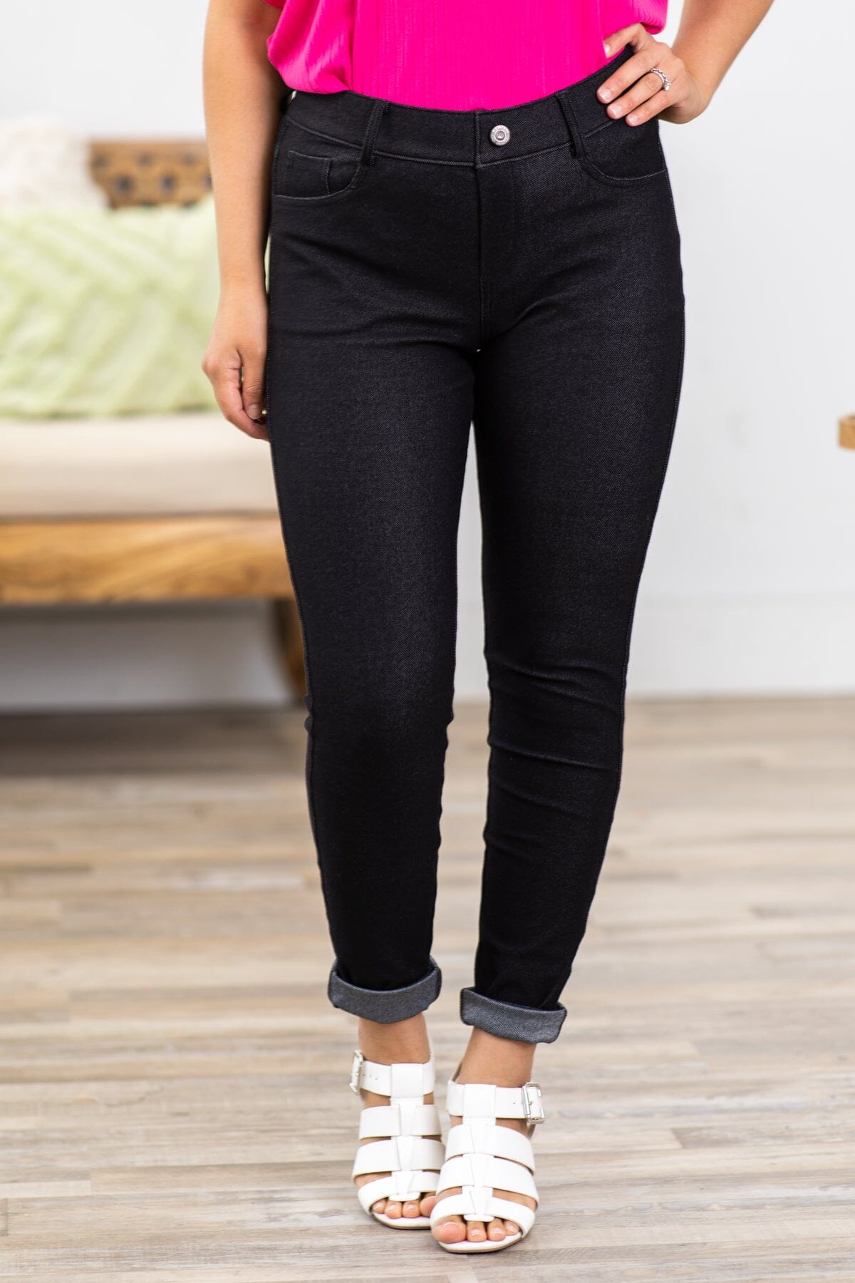Black Skinny Fit Jeggings