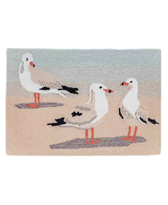 Liora Manne' Frontporch Gulls Sand 1'8