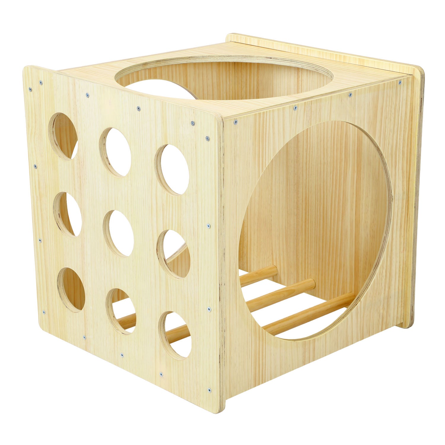 Clevr Wooden Cube Climber for Kids Toddlers Climbing Toy Activity Center Indoor