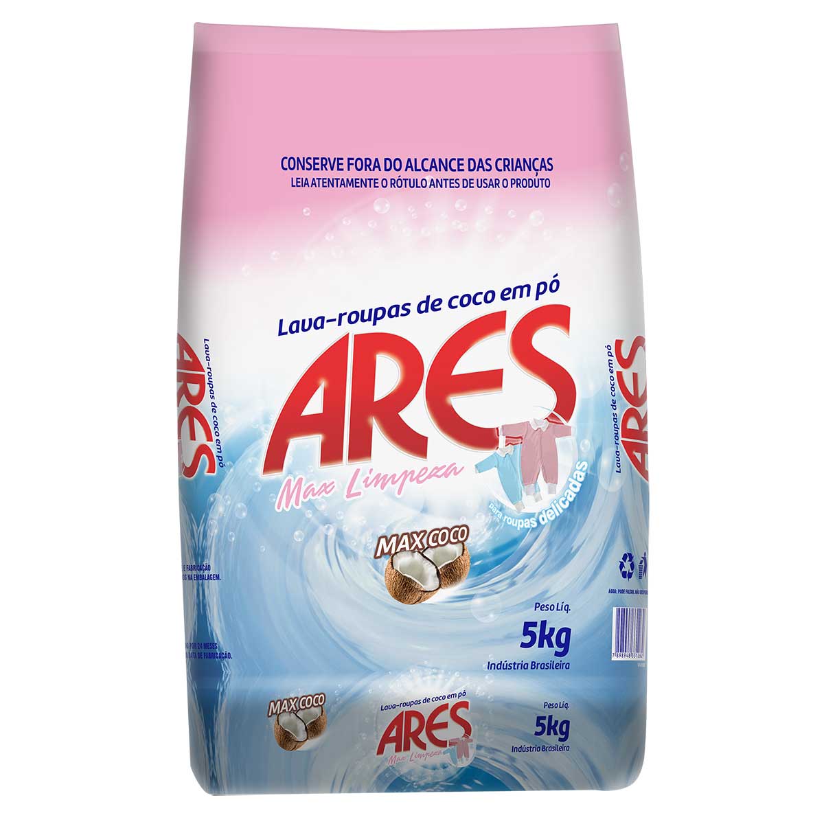 Sabao Em Po Ares Coco Fragrancia Suave 5kg