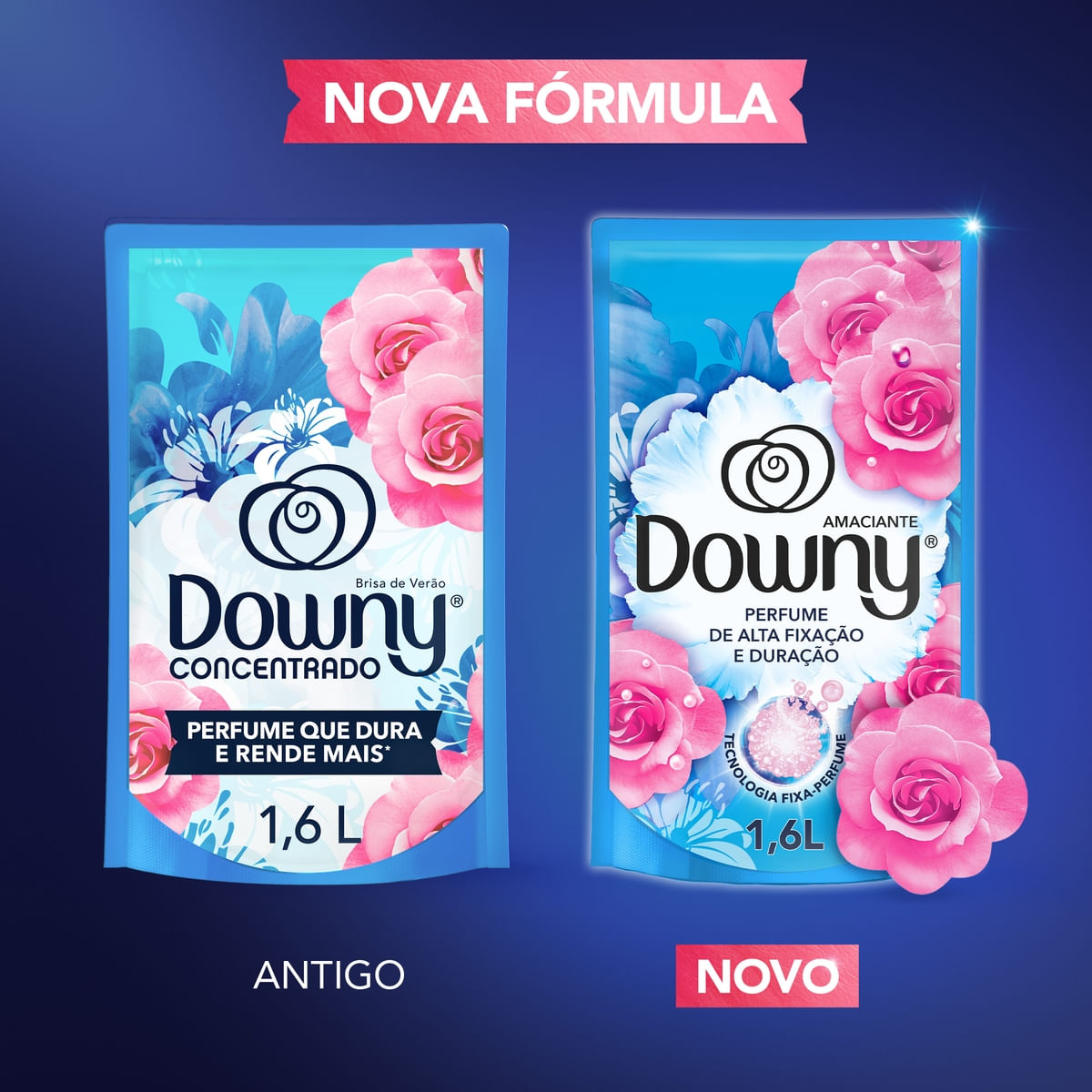 Amaciante De Roupa Concentrado Brisa De Verao Downy Sache 1,6l