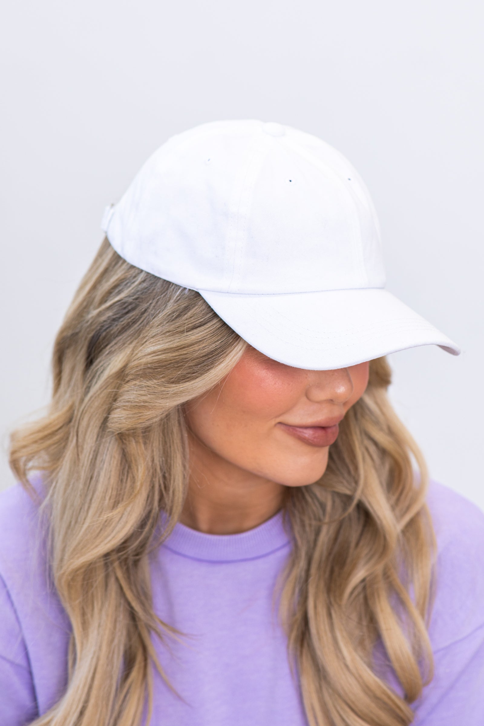 White Vintage Washed Baseball Hat