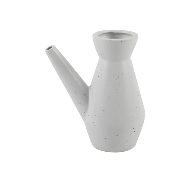 Flora Bunda CTC1786E-SPWH 7' Ceramic Watering Can,Speckle White
