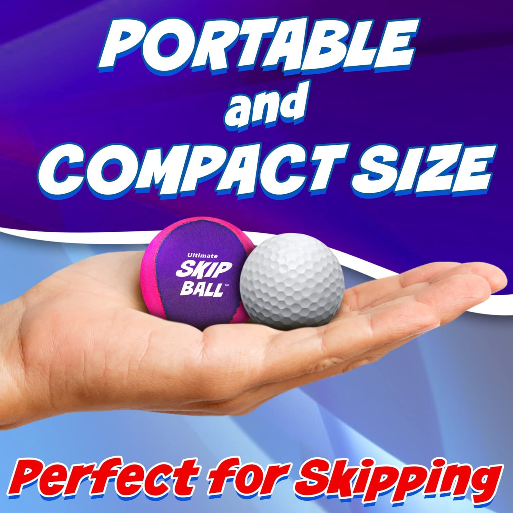 Activ Life Water Ball Set of 2 Skip Bouncing Beach Balls for Kids with Disc Pink Purple