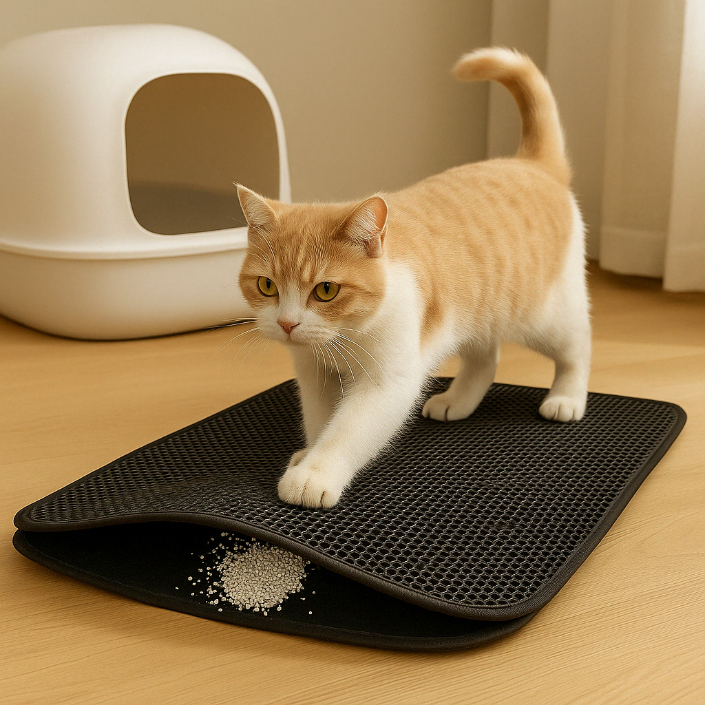 LitterGuard Cat Mat | Double-Layer Waterproof & Non-Slip Cat Litter Mat