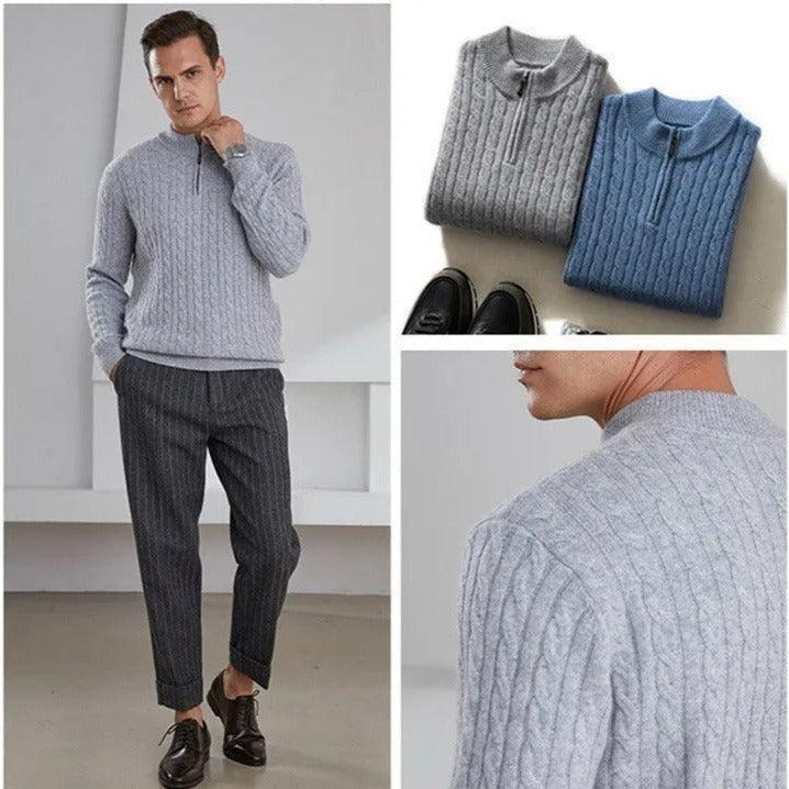 Suéter Heroes™ com Gola Alta e Zíper / Imponência e Conforto em Tricô!