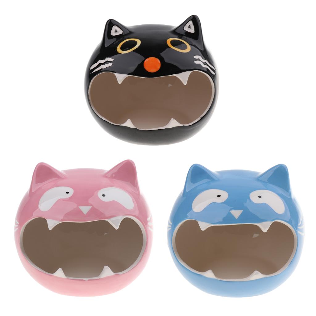 Adorable Cartoon Shape Hamster/Small Animal Hideout Hamster House Critter Bath Black