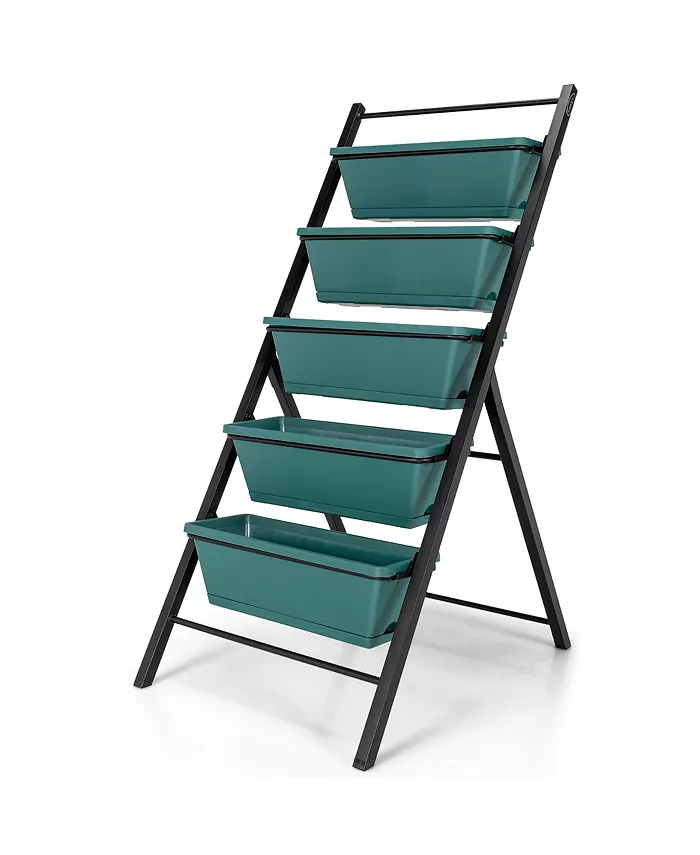 Costway 5-tier Vertical Garden Planter Box Elevated Raised Bed
