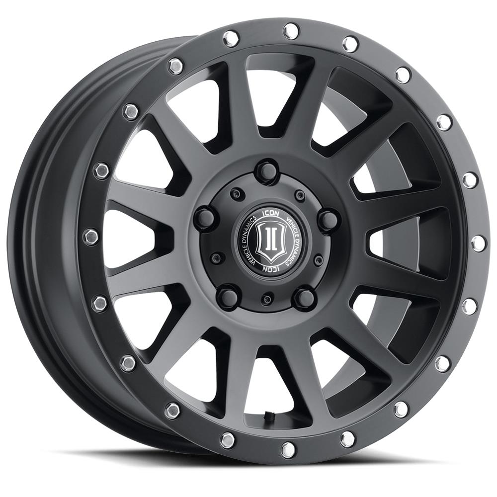 ICON Alloys 2017857345SB Icon Alloys Compression Satin Black Wheels