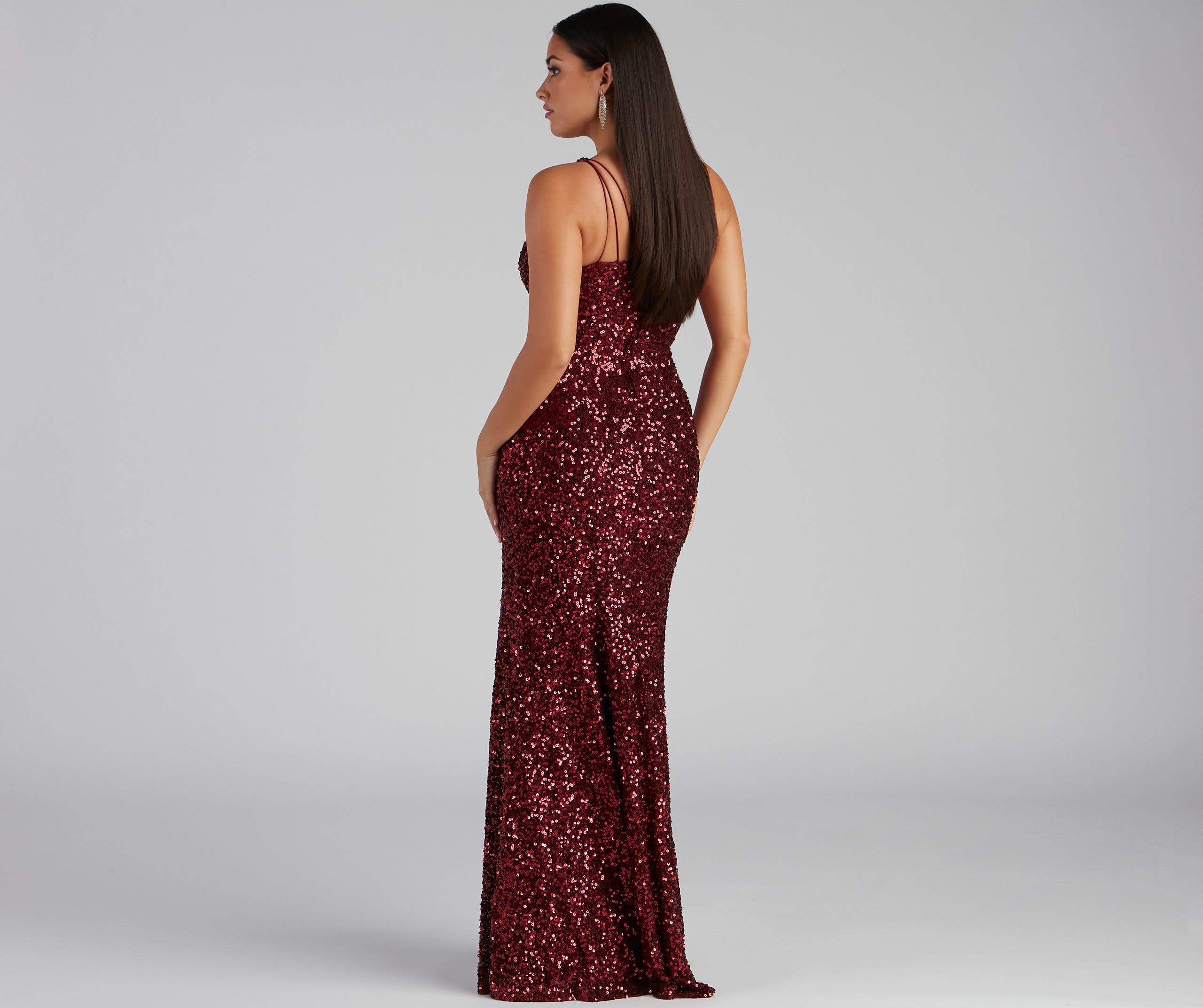 Lyla Formal One Shoulder Sequin Dress