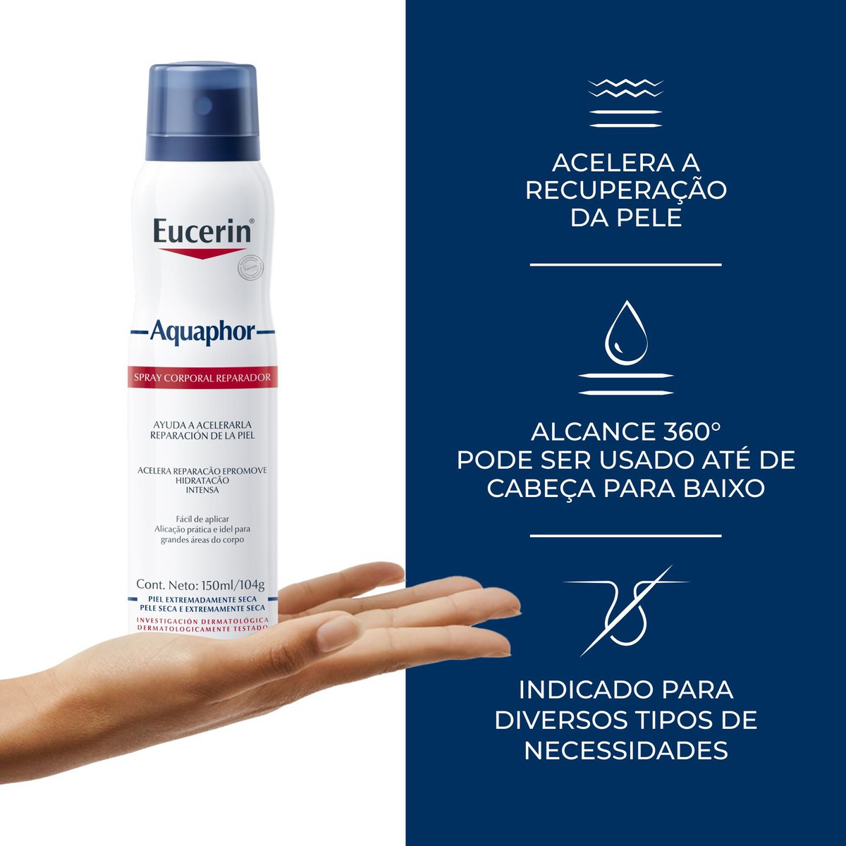 Spray Corporal Eucerin Aquaphor Reparacao Intensiva 150ml