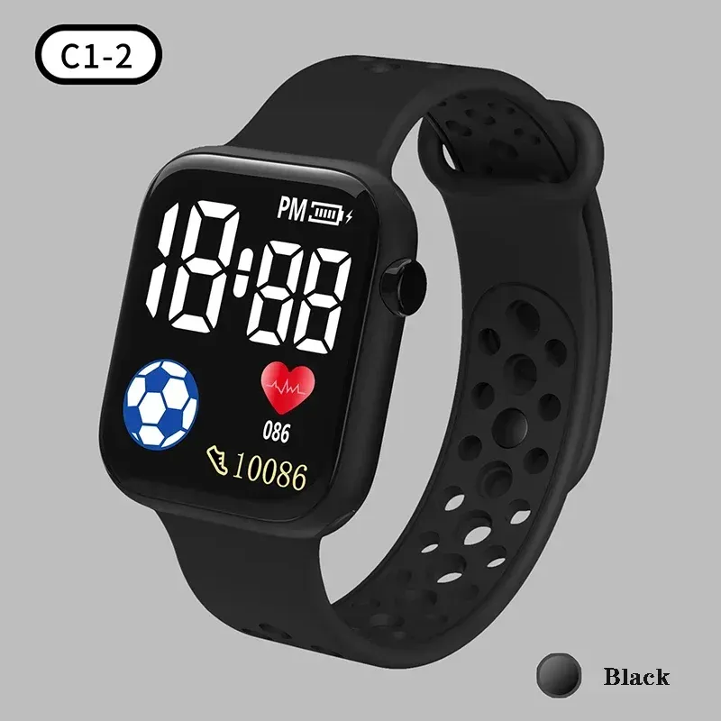 LIUYANGTIAN NEW LED Digital Watch For Kids Boys Girls Football Sports Watches Silicone Digital Watch Casual Childrens Electronic Wristwatch