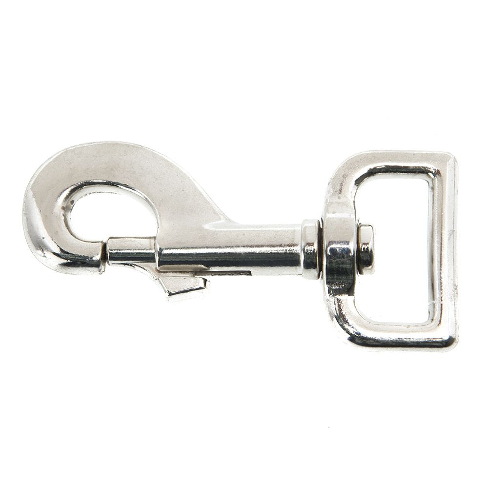 Weaver Leather bcz5026-np-1 1 inch nickel plated flat swivel snap