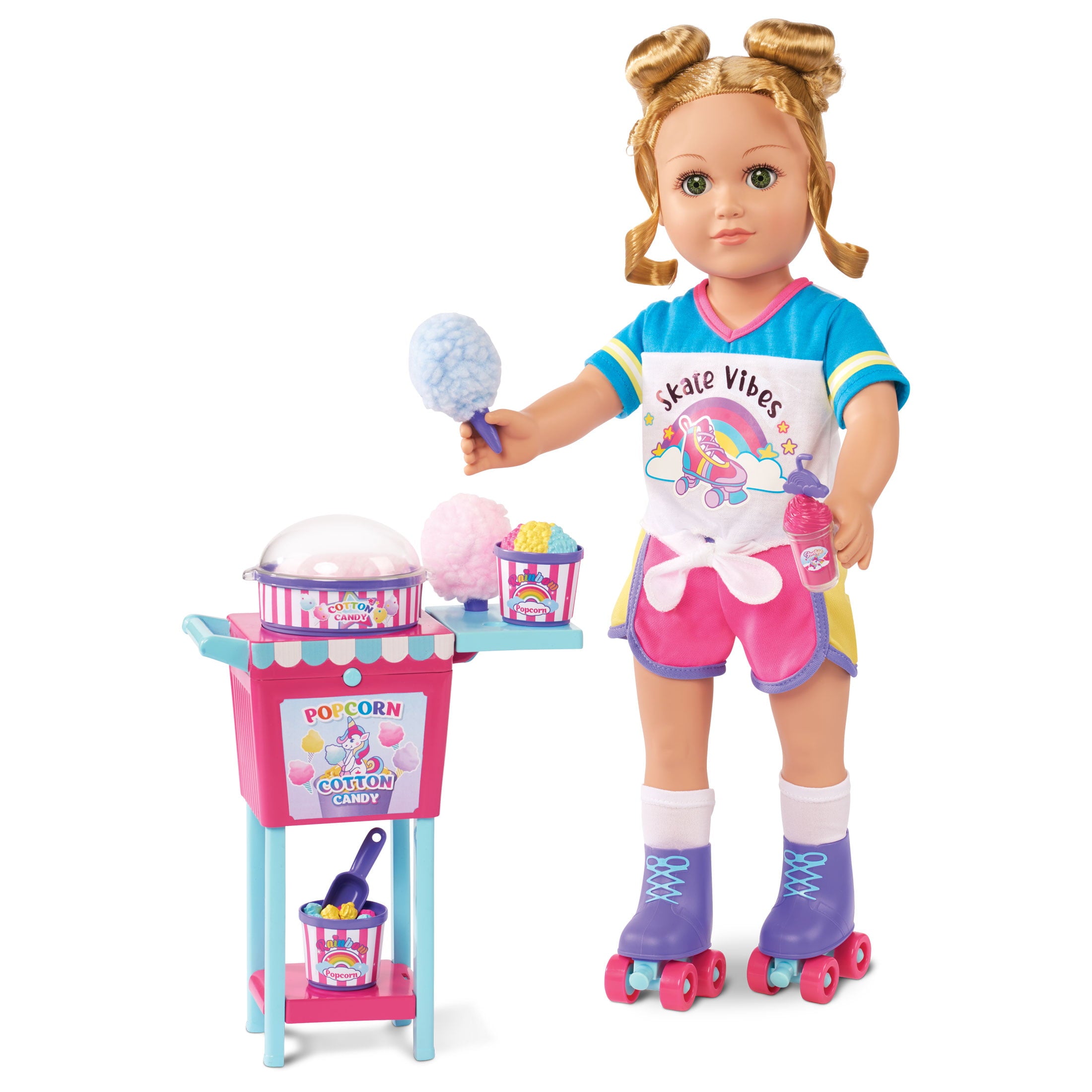My Life As 52-Piece Cotton Candy and Popcorn Machine for 18 Inch Dolls
