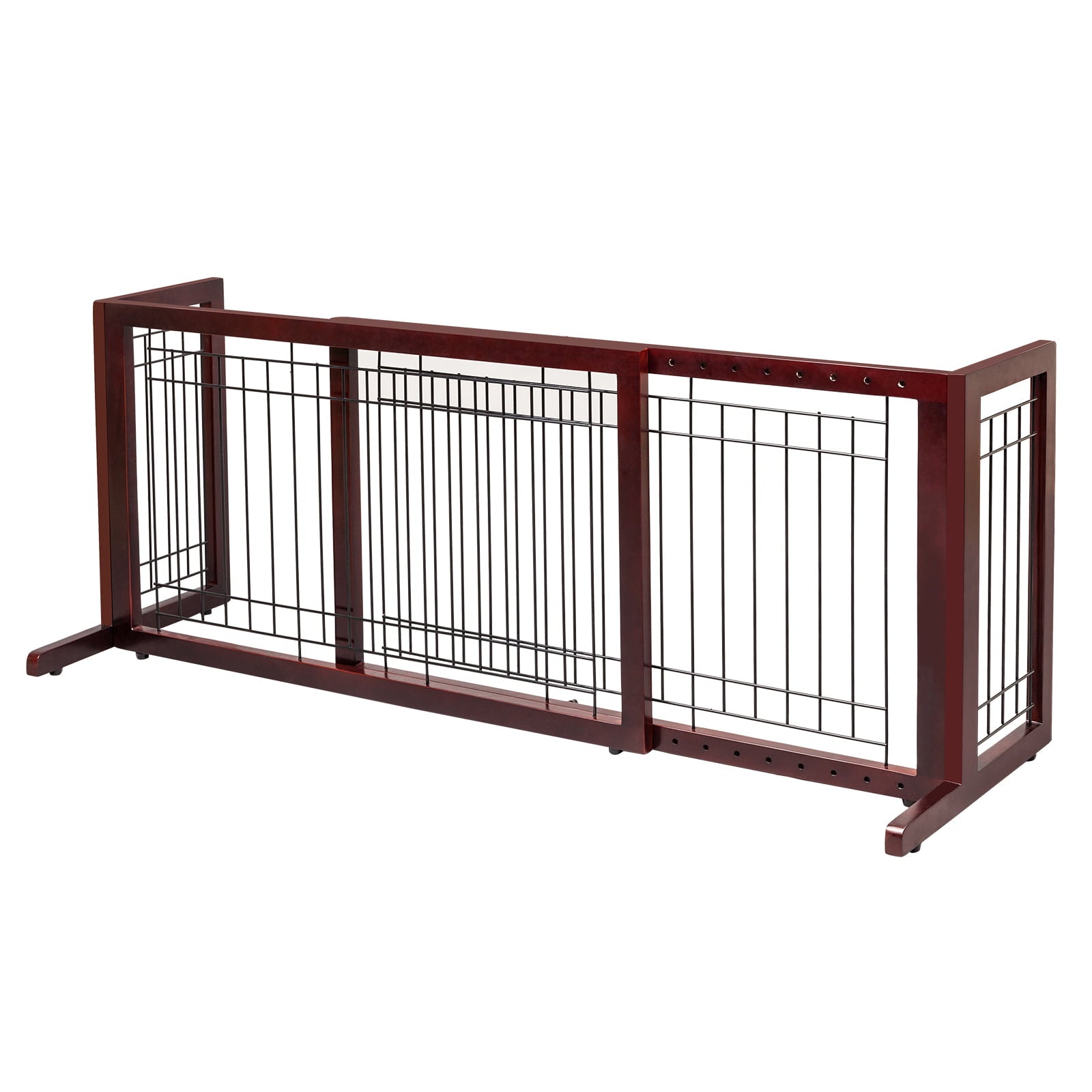 VINGLI Free Standing Pet Gates for Dogs Indoor Dog Fence， Solid Wooden Dog Gates for The House，Doorways and Stairs， Doggie Gates for Indoors